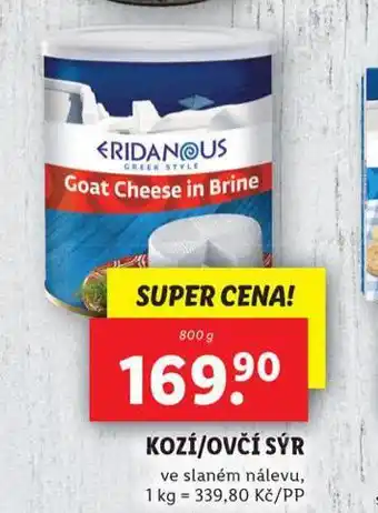 Lidl Kozí / ovčí sýr nabídka
