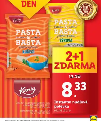 Lidl Instantní nudlová polévka nabídka