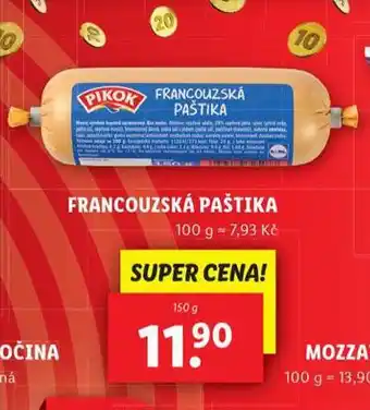 Lidl Francouzská paštika nabídka