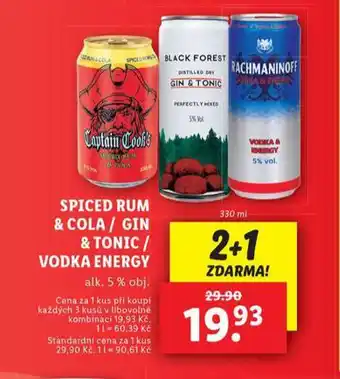 Lidl Gin & tonic nabídka