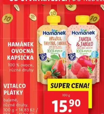 Lidl Hamánek ovocná kapsička nabídka