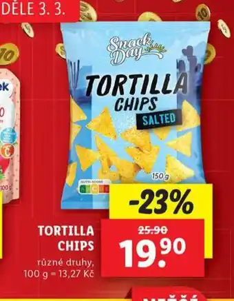 Lidl Tortilla chips nabídka