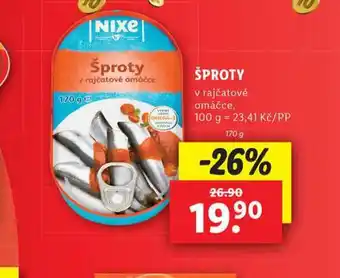 Lidl Šproty nabídka