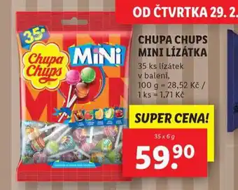 Lidl Chupa chups mini lízátka nabídka