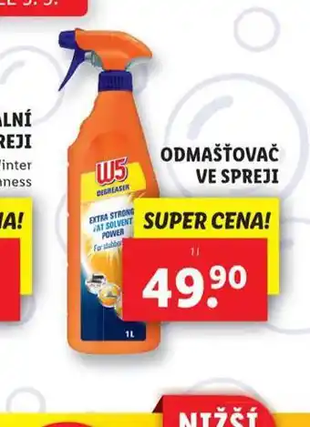 Lidl W5 odmašťovač ve spreji nabídka
