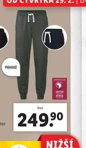 Lidl Pánské tepláky nabídka