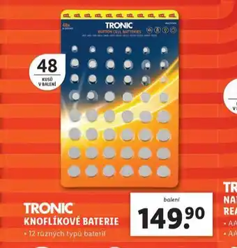 Lidl Tronic knoflíkové baterie nabídka