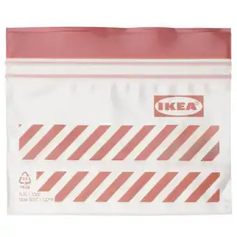IKEA Istad Uzavíratelný sáček, pruhovaný/červená/hnědá, 0.3 l nabídka
