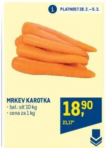 Makro MRKEV KAROTKA nabídka