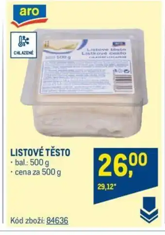 Makro LISTOVÉ TĚSTO nabídka