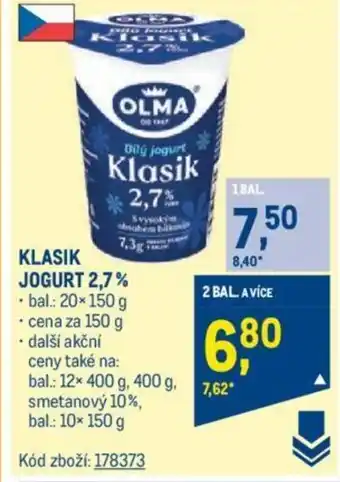 Makro KLASIK JOGURT 2,7% nabídka