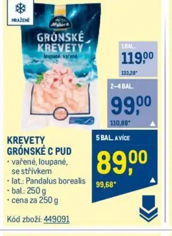 Makro KREVETY GRÓNSKÉ C PUD nabídka