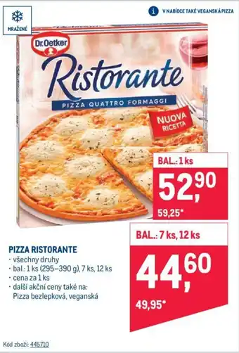 Makro PIZZA RISTORANTE nabídka