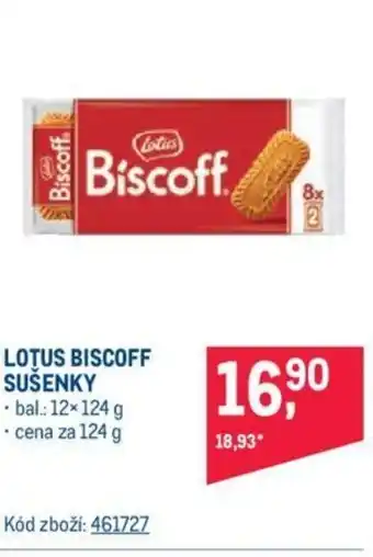 Makro LOTUS BISCOFF SUŠENKY nabídka