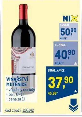 Makro VINAŘSTVÍ MUTĚNICE nabídka
