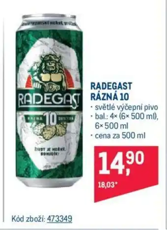Makro RADEGAST RÁZNÁ 10 nabídka
