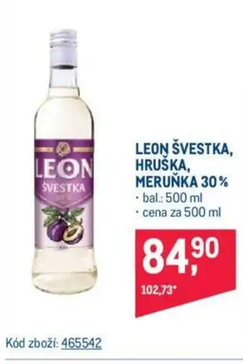 Makro LEON ŠVESTKA, HRUŠKA, MERUŇKA 30% nabídka
