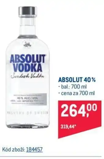 Makro ABSOLUT 40% nabídka