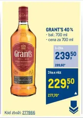 Makro GRANT'S 40% nabídka
