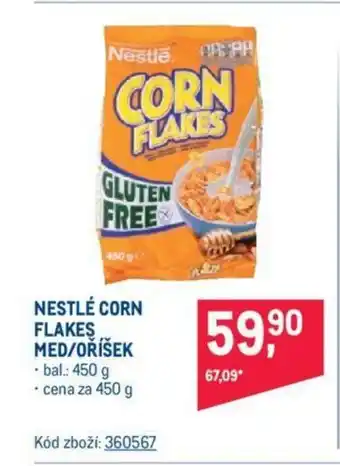 Makro NESTLÉ CORN FLAKES MED/OŘÍŠEK nabídka