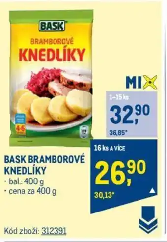 Makro BASK BRAMBOROVÉ KNEDLÍKY nabídka