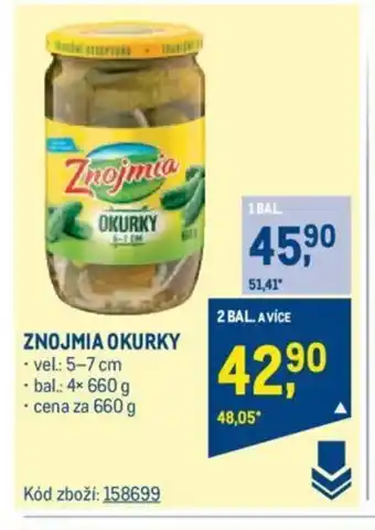 Makro ZNOJMIA OKURKY nabídka