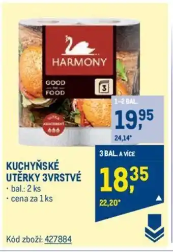 Makro KUCHYŇSKÉ UTĚRKY 3VRSTVÉ nabídka