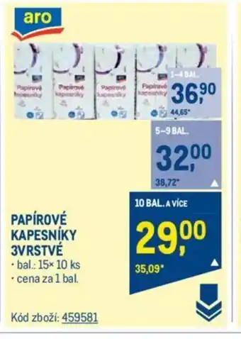Makro PAPÍROVÉ KAPESNÍKY 3VRSTVÉ nabídka