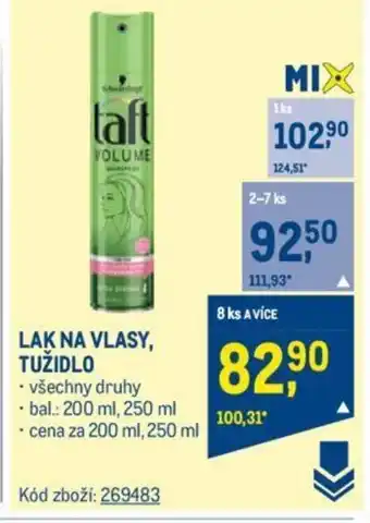 Makro LAK NA VLASY, TUŽIDLO nabídka