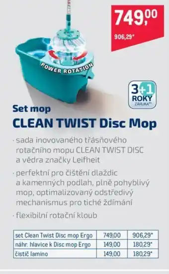 Makro Set mop CLEAN TWIST Disc Mop nabídka