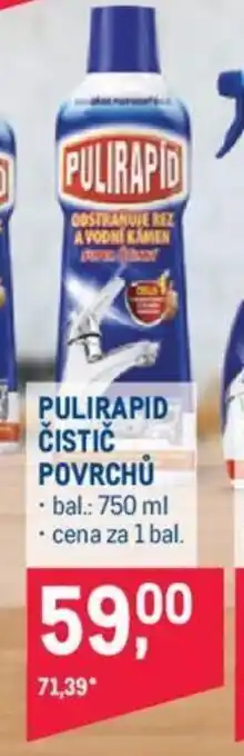 Makro PULIRAPID ČISTIČ POVRCHŮ 750 ml nabídka