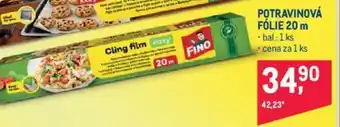 Makro POTRAVINOVÁ FÓLIE 20 m nabídka