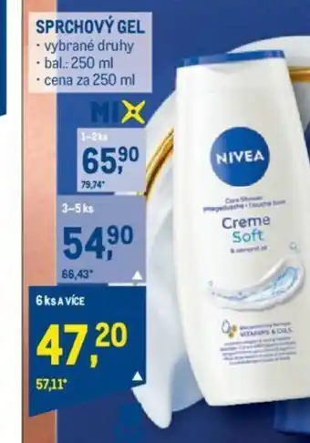Makro NIVEA SPRCHOVÝ GEL nabídka