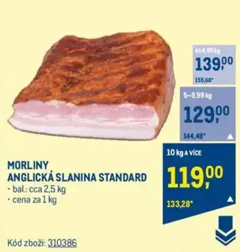 Makro MORLINY ANGLICKÁ SLANINA STANDARD nabídka