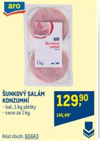 Makro ŠUNKOVÝ SALÁM KONZUMNÍ nabídka