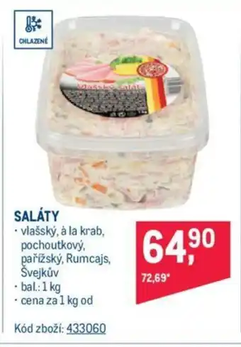 Makro SALÁTY nabídka