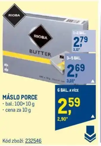Makro MÁSLO PORCE nabídka