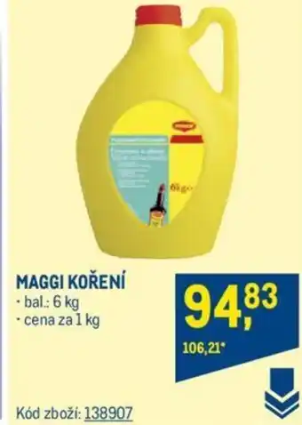 Makro MAGGI KOŘENÍ nabídka