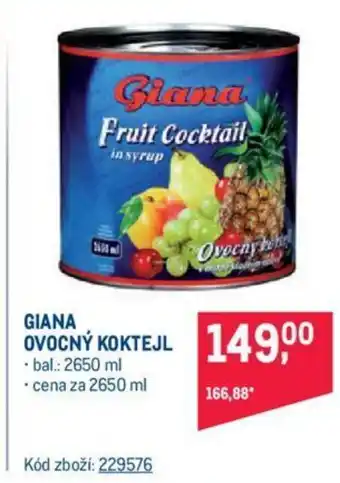 Makro GIANA OVOCNÝ KOKTEJL nabídka