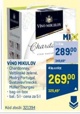 Makro VÍNO MIKULOV nabídka