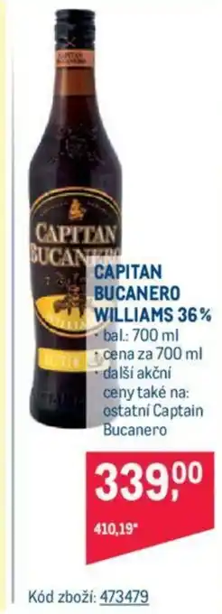 Makro CAPITAN BUCANERO WILLIAMS 36% nabídka