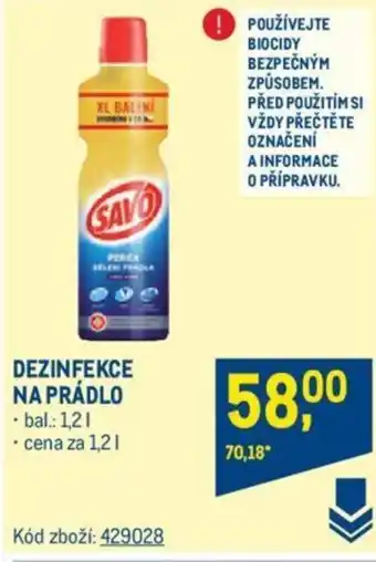 Makro DEZINFEKCE NA PRÁDLO nabídka