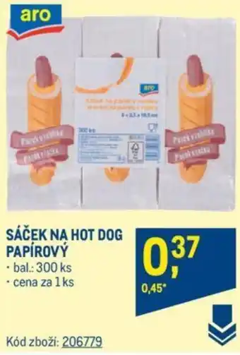 Makro SÁČEK NA HOT DOG PAPÍROVÝ nabídka