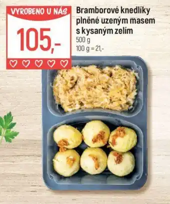 Globus Bramborové knedlíky plněné uzeným masem s kysaným zelím nabídka