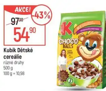 Globus Kubík Dětské cereálie nabídka