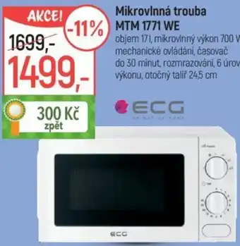 Globus Mikrovlnná trouba MTM 1771 WE nabídka