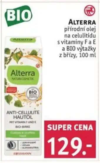 Rossmann ALTERRA přírodní olej na celulitidu nabídka