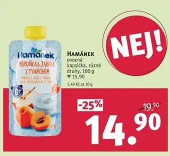 HAMÁNEK ovocná kapsička, různé druhy, 100 g