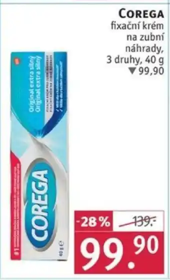 Rossmann COREGA fixační krém na zubní náhrady nabídka