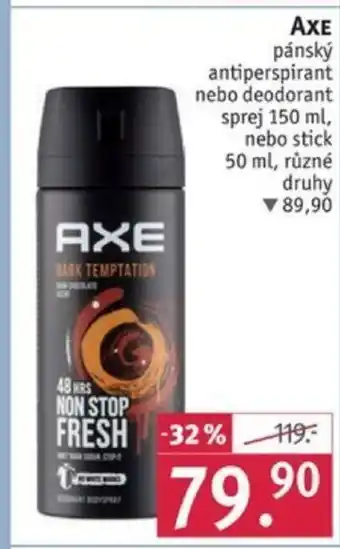 Rossmann AXE pánský antiperspirant nebo deodorant sprej nabídka